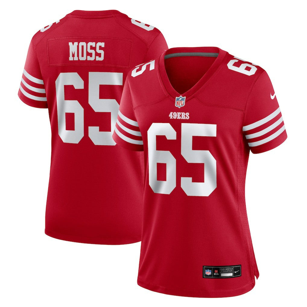 San Francisco 49ers Drew Moss  Women's Team Game Jersey | NFL Sale