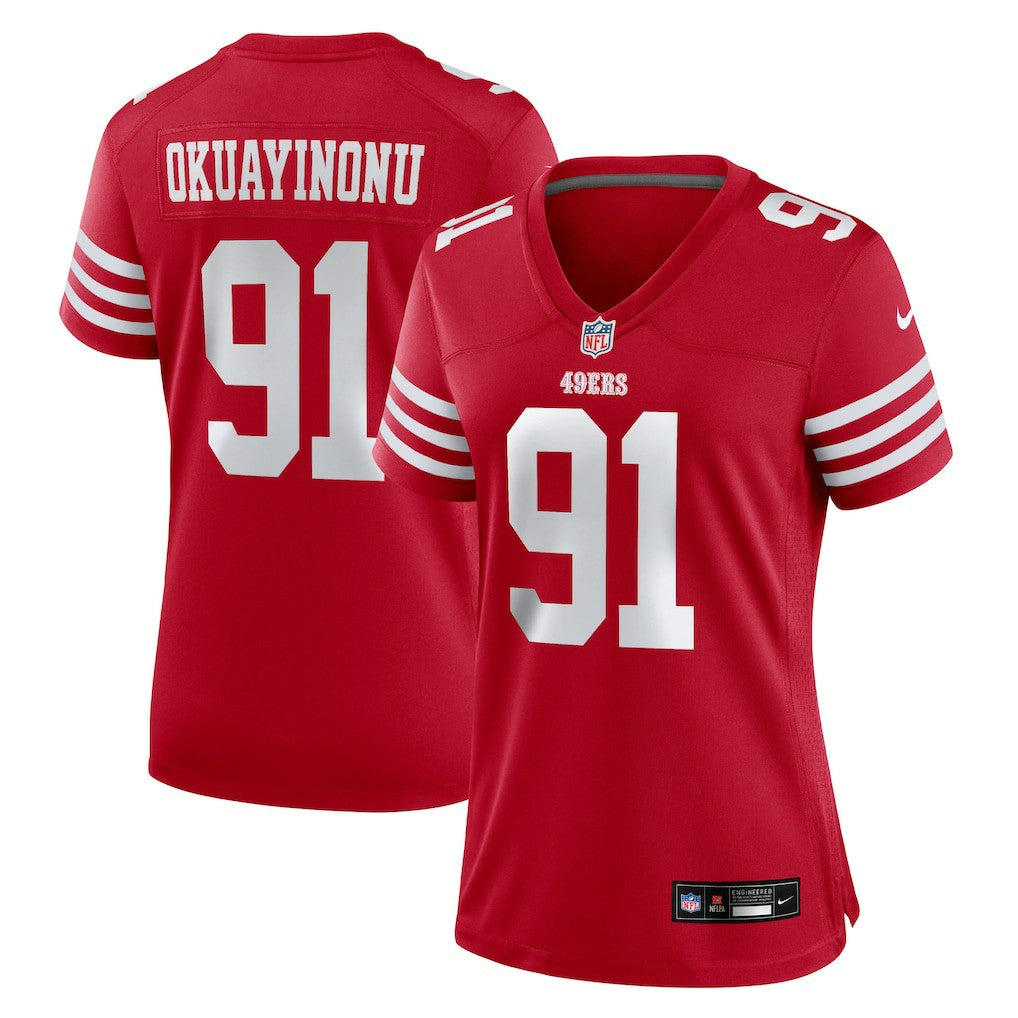 San Francisco 49ers Sam Okuayinonu  Women's Team Game Jersey | NFL Outlet