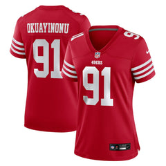 San Francisco 49ers Sam Okuayinonu  Women's Team Game Jersey | NFL Outlet