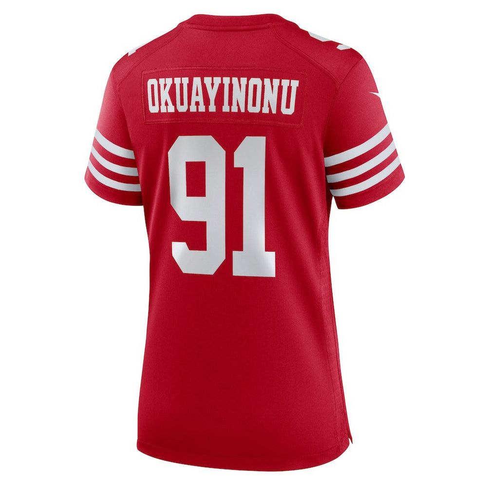 San Francisco 49ers Sam Okuayinonu  Women's Team Game Jersey | NFL Outlet
