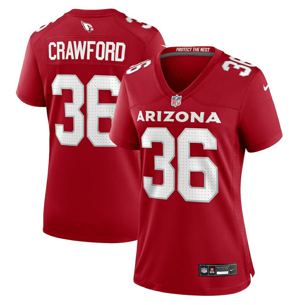 Arizona Cardinals Kitan Crawford  Women's Team Game Jersey | NFL US
