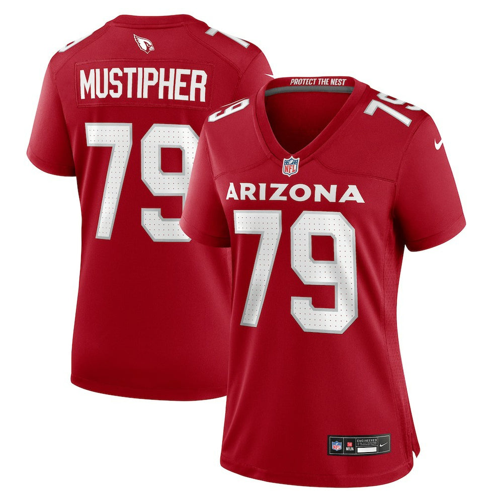 Arizona Cardinals PJ Mustipher  Women's Team Game Jersey | NFL On sale