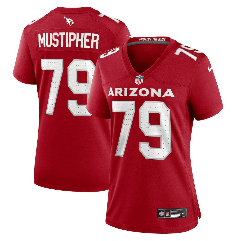 Arizona Cardinals PJ Mustipher  Women's Team Game Jersey | NFL On sale
