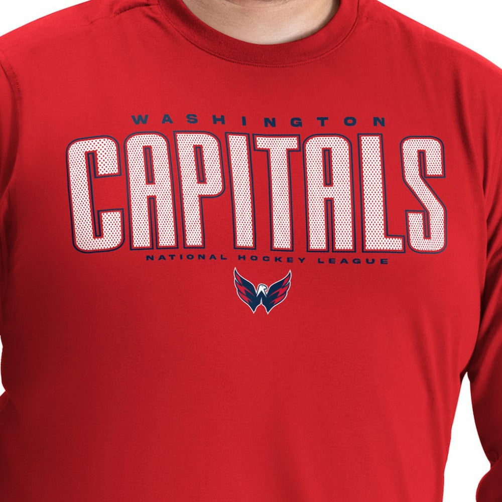 Washington Capitals G-III Sports by Carl Banks Adaptive Mesh Effect Long Sleeve T-Shirt -  NHL T-shirts