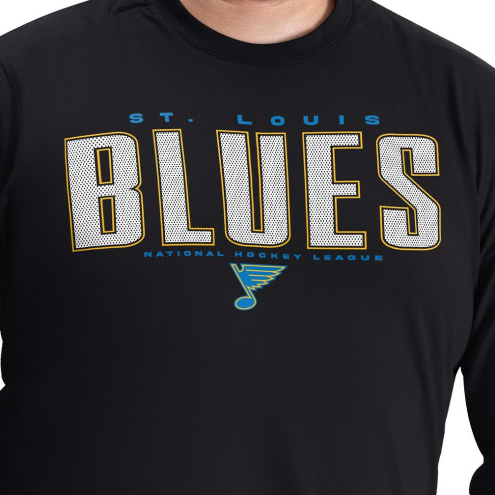 St. Louis Blues G-III Sports by Carl Banks Adaptive Mesh Effect Long Sleeve T-Shirt -  NHL T-shirts