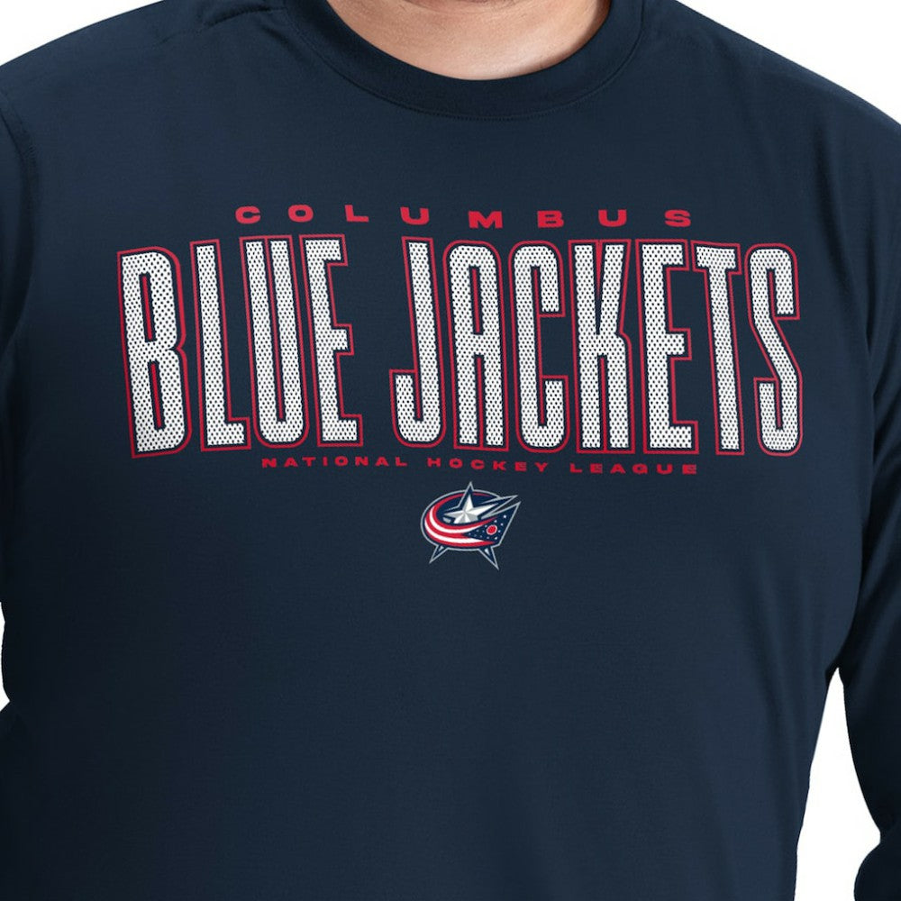 Columbus Blue Jackets G-III Sports by Carl Banks Adaptive Mesh Effect Long Sleeve T-Shirt -  NHL T-shirts