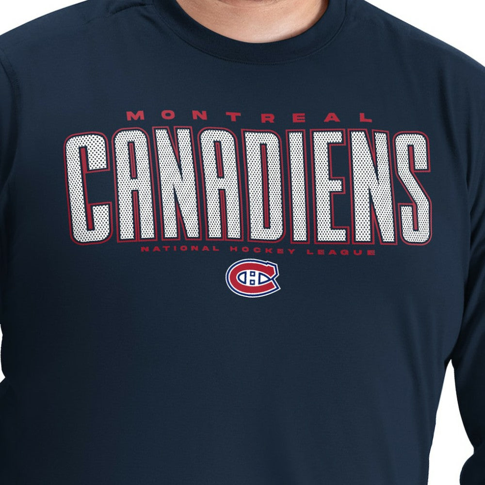 Montreal Canadiens G-III Sports by Carl Banks Adaptive Mesh Effect Long Sleeve T-Shirt -  NHL T-shirts