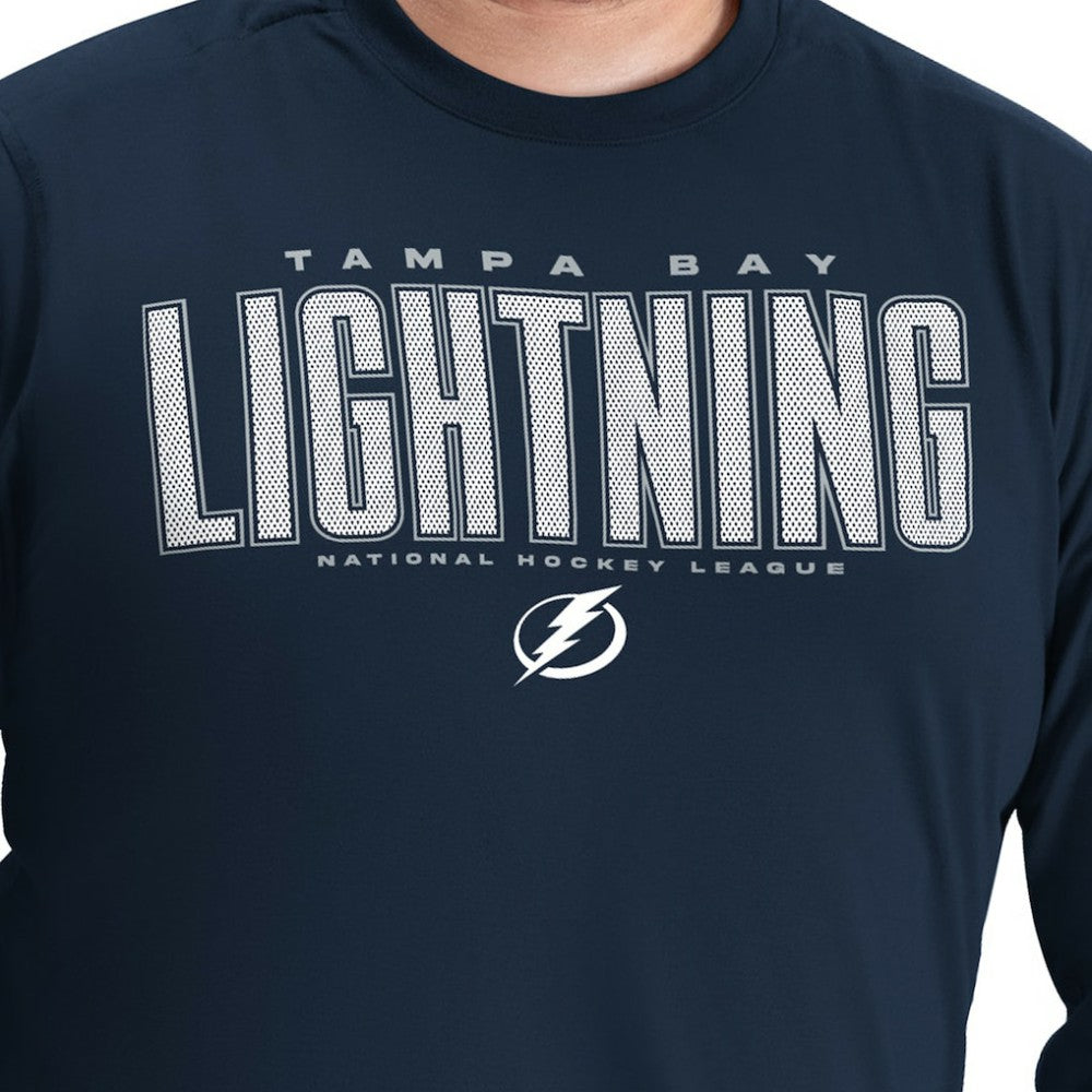 Tampa Bay Lightning G-III Sports by Carl Banks Adaptive Mesh Effect Long Sleeve T-Shirt -  NHL T-shirts