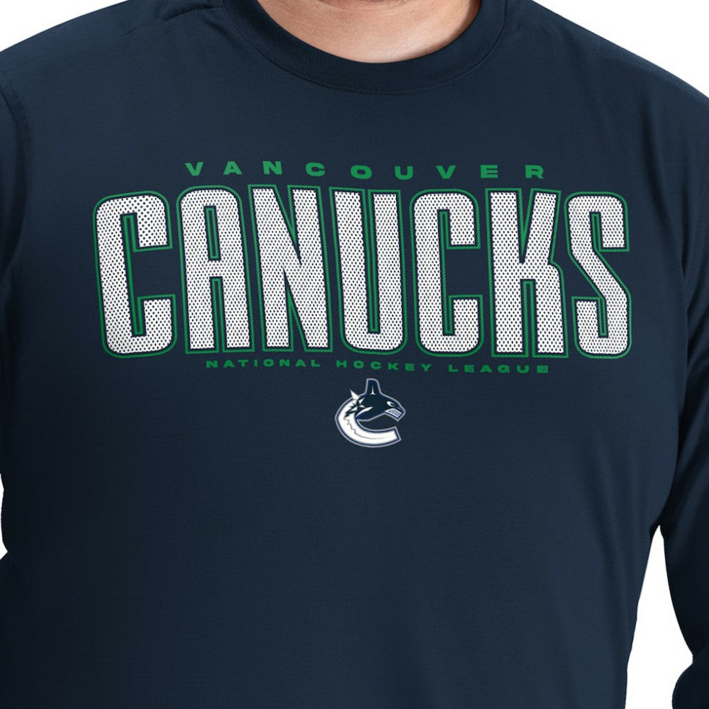 Vancouver Canucks G-III Sports by Carl Banks Adaptive Mesh Effect Long Sleeve T-Shirt -  NHL T-shirts