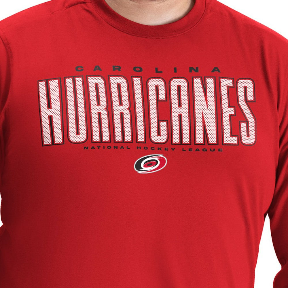 Carolina Hurricanes G-III Sports by Carl Banks Adaptive Mesh Effect Long Sleeve T-Shirt -  NHL T-shirts