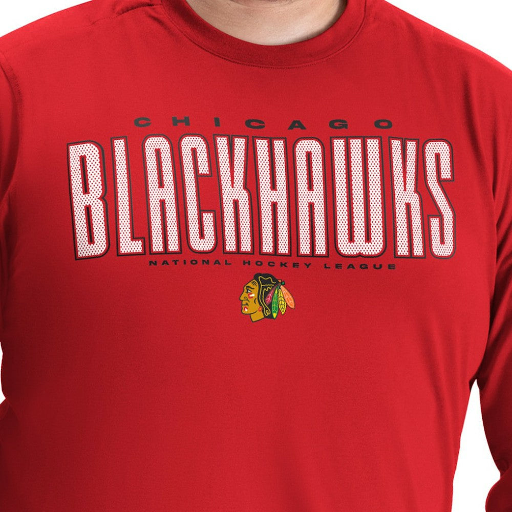 Chicago Blackhawks G-III Sports by Carl Banks Adaptive Mesh Effect Long Sleeve T-Shirt -  NHL T-shirts