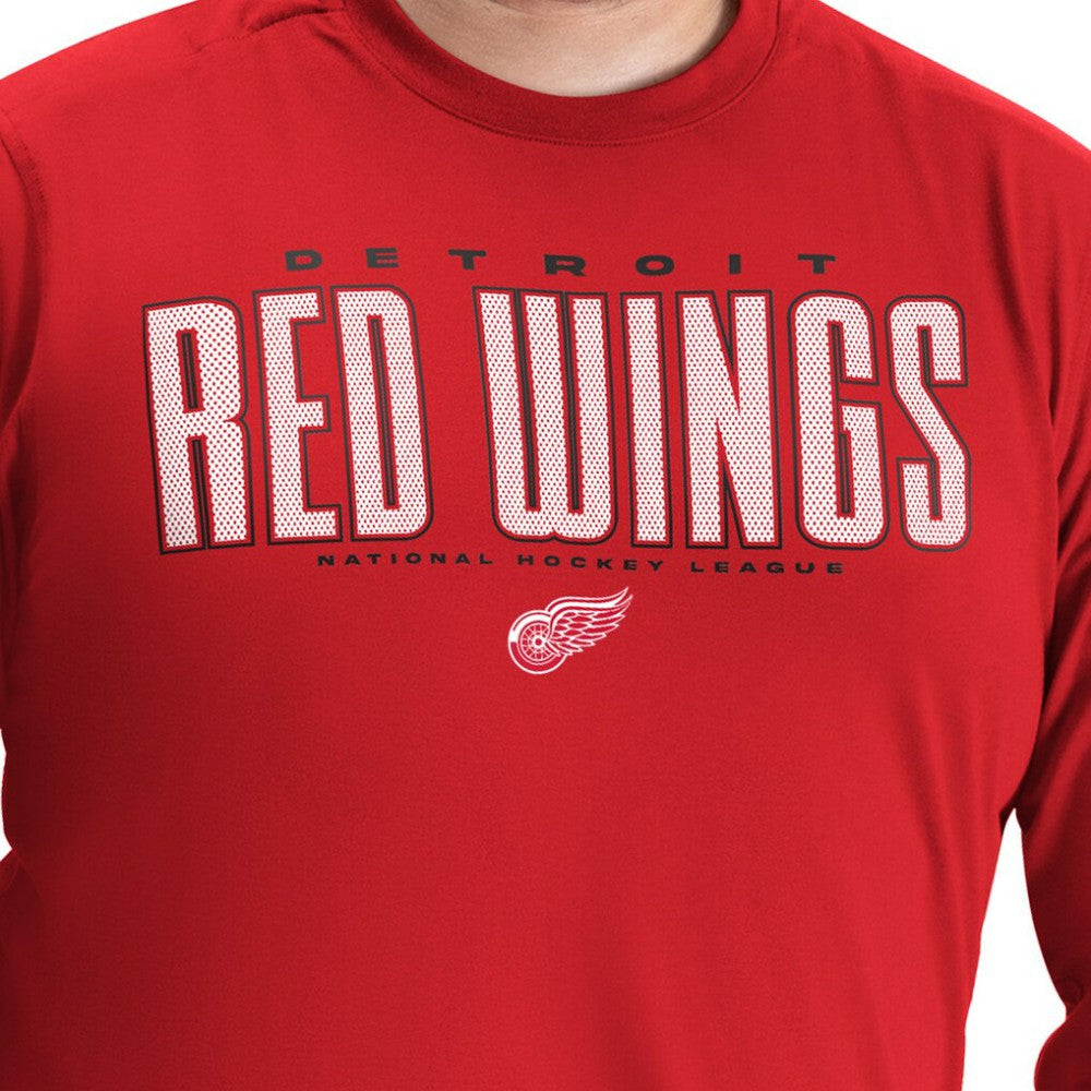 Detroit Red Wings G-III Sports by Carl Banks Adaptive Mesh Effect Long Sleeve T-Shirt -  NHL T-shirts