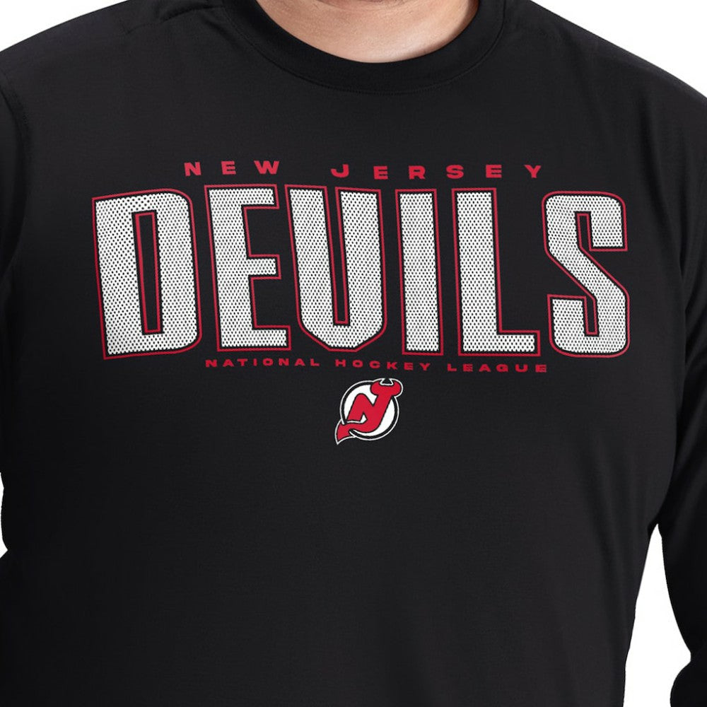 New Jersey Devils G-III Sports by Carl Banks Adaptive Mesh Effect Long Sleeve T-Shirt -  NHL T-shirts