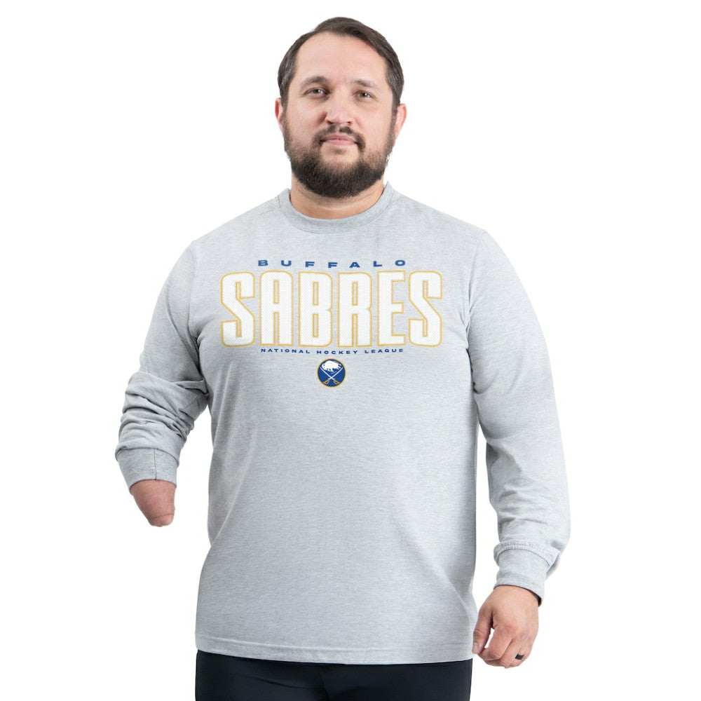 Buffalo Sabres G-III Sports by Carl Banks Adaptive Mesh Effect Long Sleeve T-Shirt -  NHL T-shirts