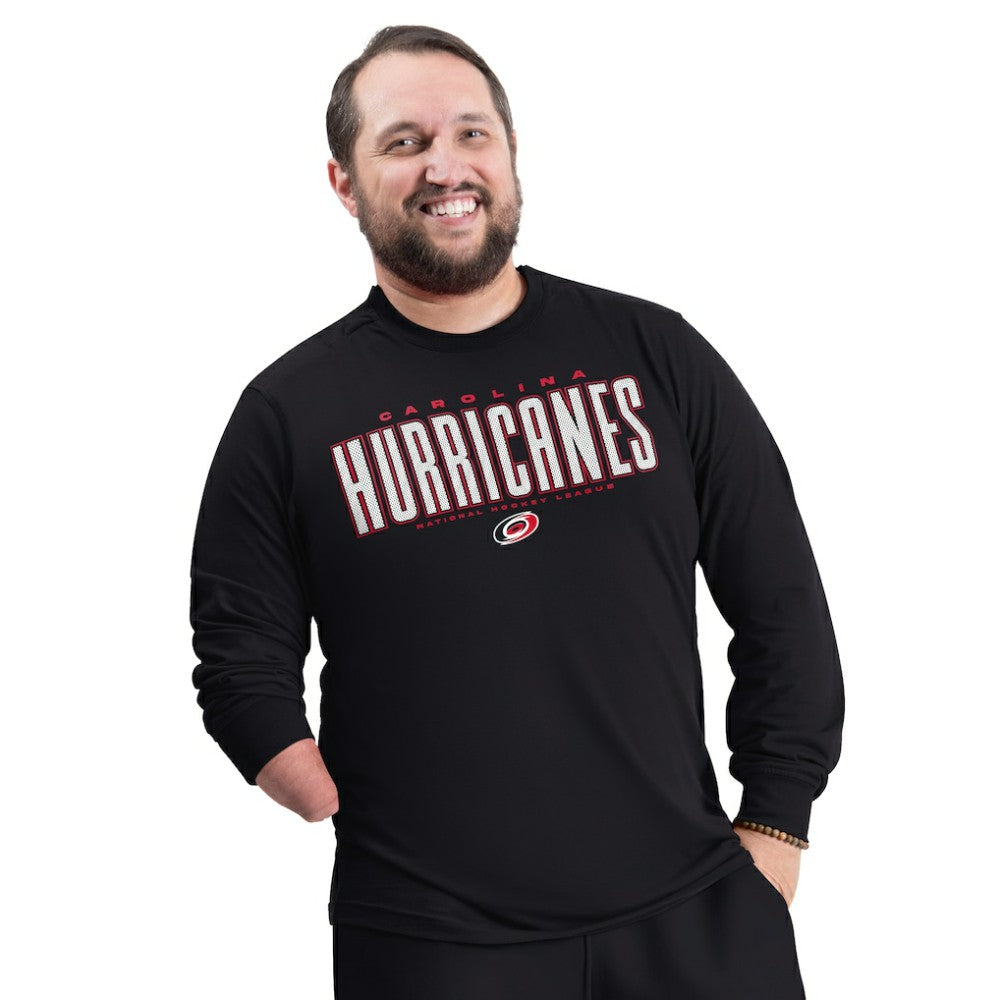 Carolina Hurricanes G-III Sports by Carl Banks Adaptive Mesh Effect Long Sleeve T-Shirt -  NHL T-shirts