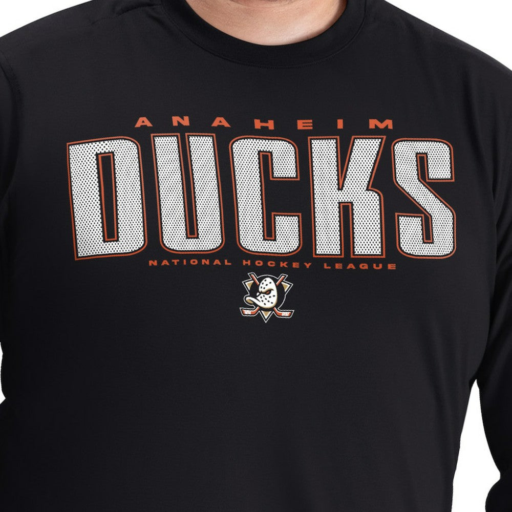 Anaheim Ducks G-III Sports by Carl Banks Adaptive Mesh Effect Long Sleeve T-Shirt -  NHL T-shirts
