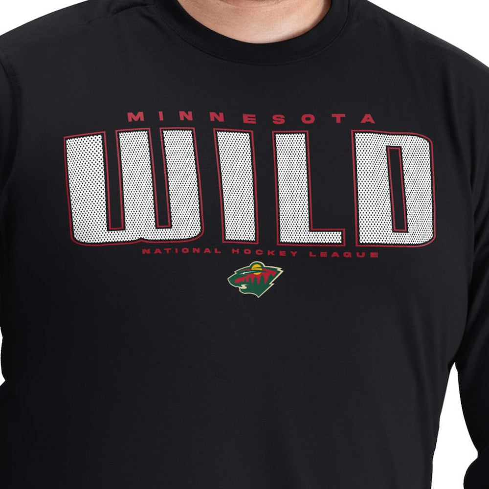 Minnesota Wild G-III Sports by Carl Banks Adaptive Mesh Effect Long Sleeve T-Shirt -  NHL T-shirts