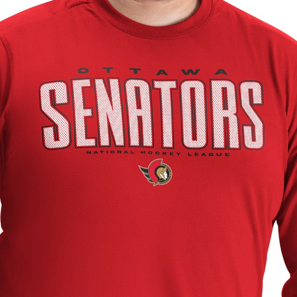 Ottawa Senators G-III Sports by Carl Banks Adaptive Mesh Effect Long Sleeve T-Shirt -  NHL T-shirts