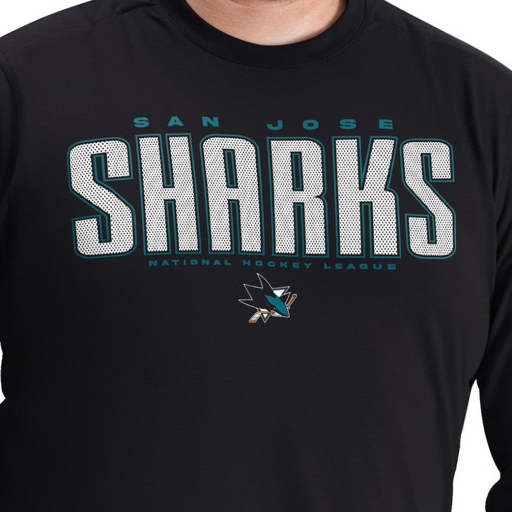 San Jose Sharks G-III Sports by Carl Banks Adaptive Mesh Effect Long Sleeve T-Shirt -  NHL T-shirts