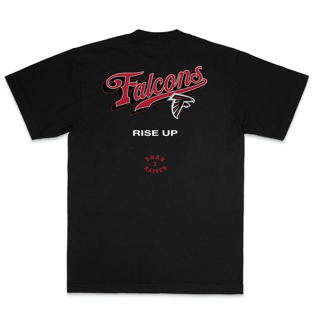 Atlanta Falcons Born x Raised Unisex Pro Script T-Shirt | NFL Hot