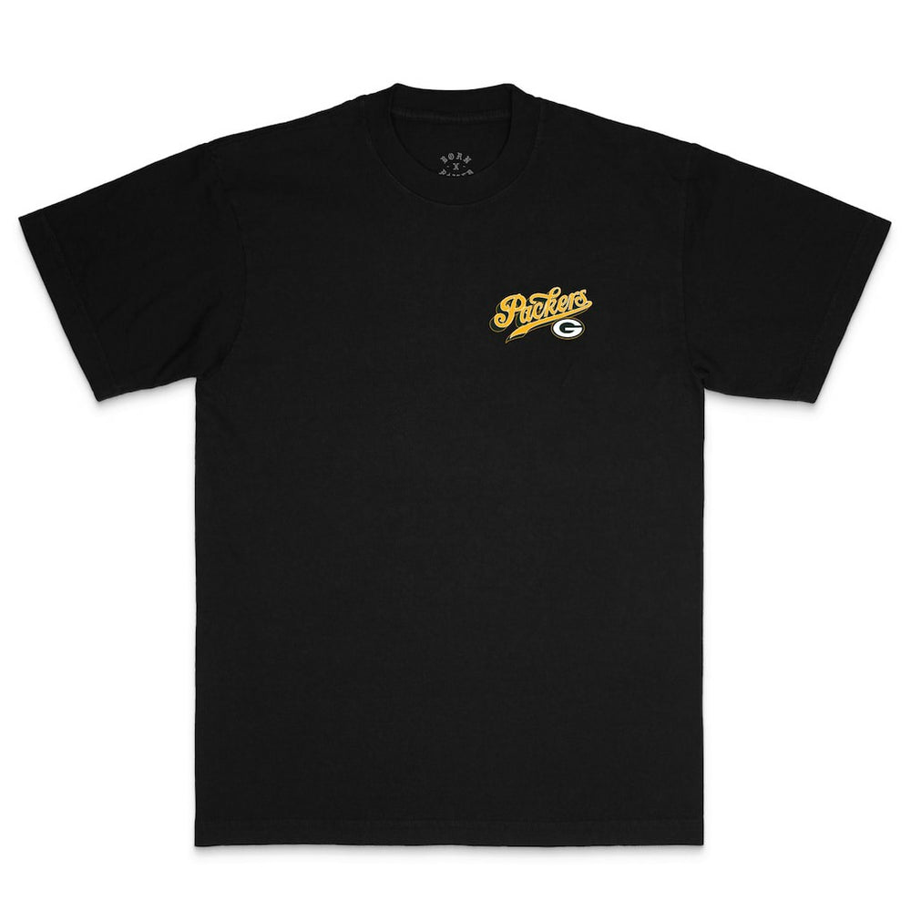 Green Bay Packers Born x Raised Unisex Pro Script T-Shirt | NFL US