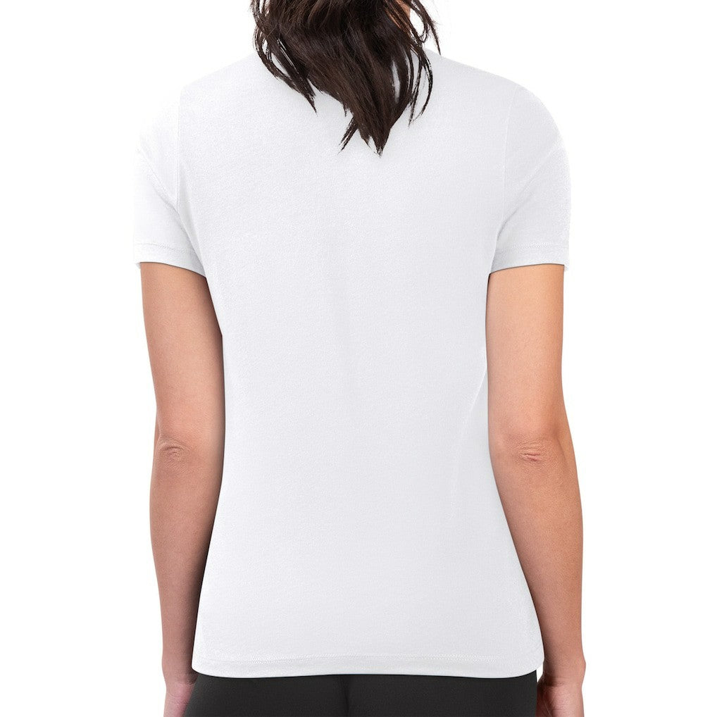 White Brooklyn Nets G-III 4Her by Carl Banks Women's Super-Slim Fit Lightweight Roses Crew Neck T-Shirt | NBA