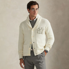 New York Yankees Polo Ralph Lauren Wool Shawl Button-Up Cardigan - MLB