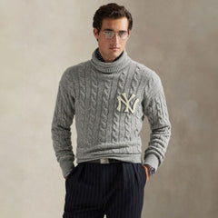 New York Yankees Polo Ralph Lauren Wool Turtleneck Sweater - MLB