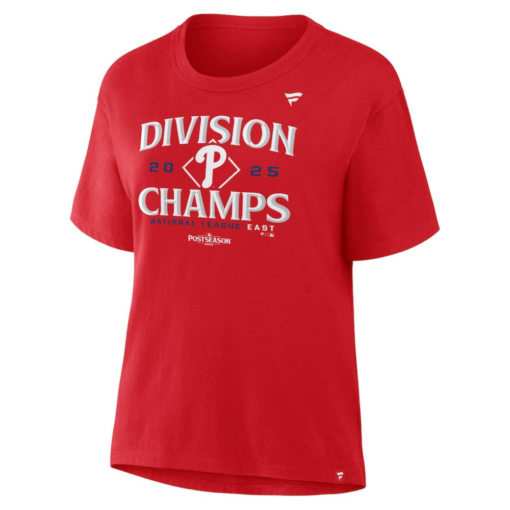 Philadelphia Phillies Fanatics Women's 2025 NL East Division Champions Locker Room Plus Size T-Shirt - MLB T-shirts