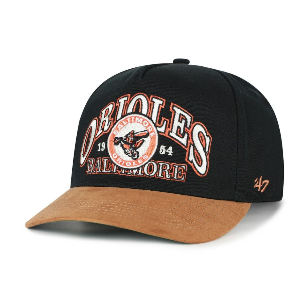 Baltimore Orioles '47 Cooperstown Break Wood Suede Hitch Adjustable Hat - MLB Hats