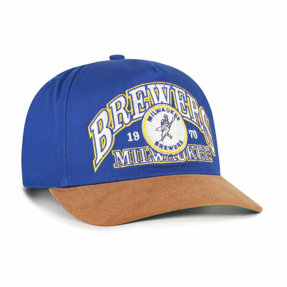 Milwaukee Brewers '47 Cooperstown Break Wood Suede Hitch Adjustable Hat - MLB Hats