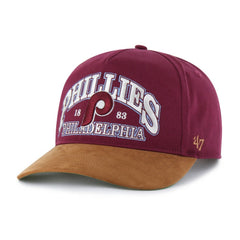 Philadelphia Phillies '47 Cooperstown Break Wood Suede Hitch Adjustable Hat - MLB Hats