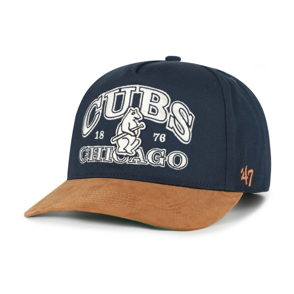 Chicago Cubs '47 Cooperstown Break Wood Suede Hitch Adjustable Hat - MLB Hats