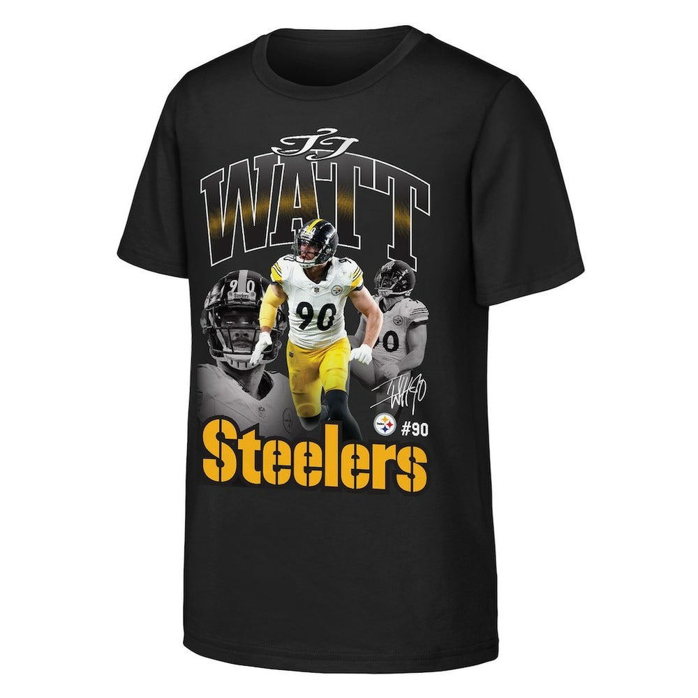 Pittsburgh Steelers T.J. Watt  Outerstuff Youth Triple Pic T-Shirt | NFL New