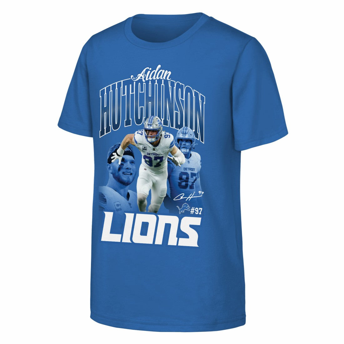 Detroit Lions Aidan Hutchinson  Outerstuff Youth Triple Pic T-Shirt | NFL Discount