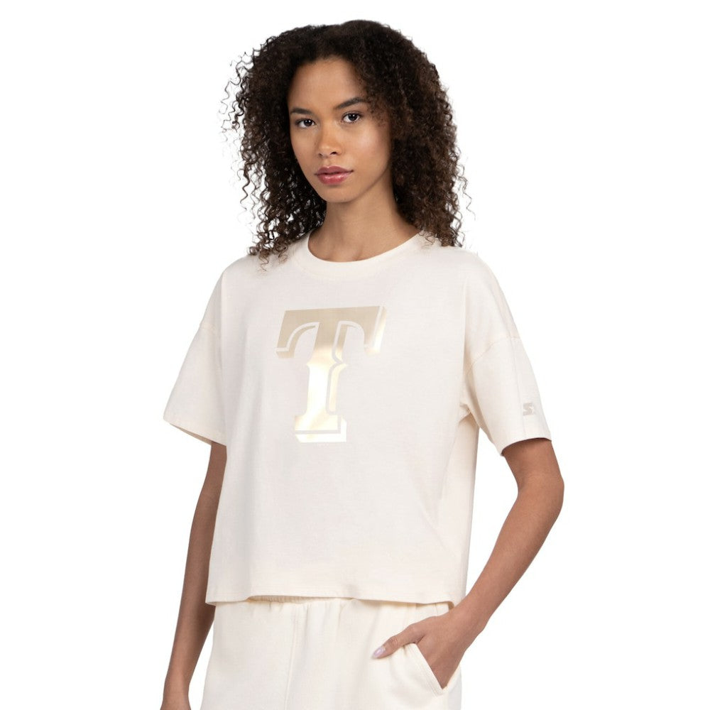 Texas Rangers Starter Women's Pastels Boxy Cropped T-Shirt - MLB T-shirts