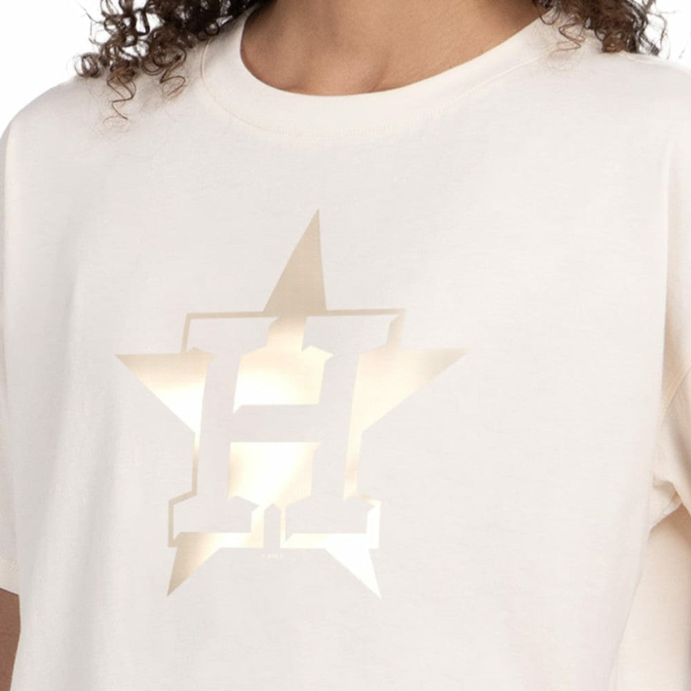 Houston Astros Starter Women's Pastels Boxy Cropped T-Shirt - MLB T-shirts