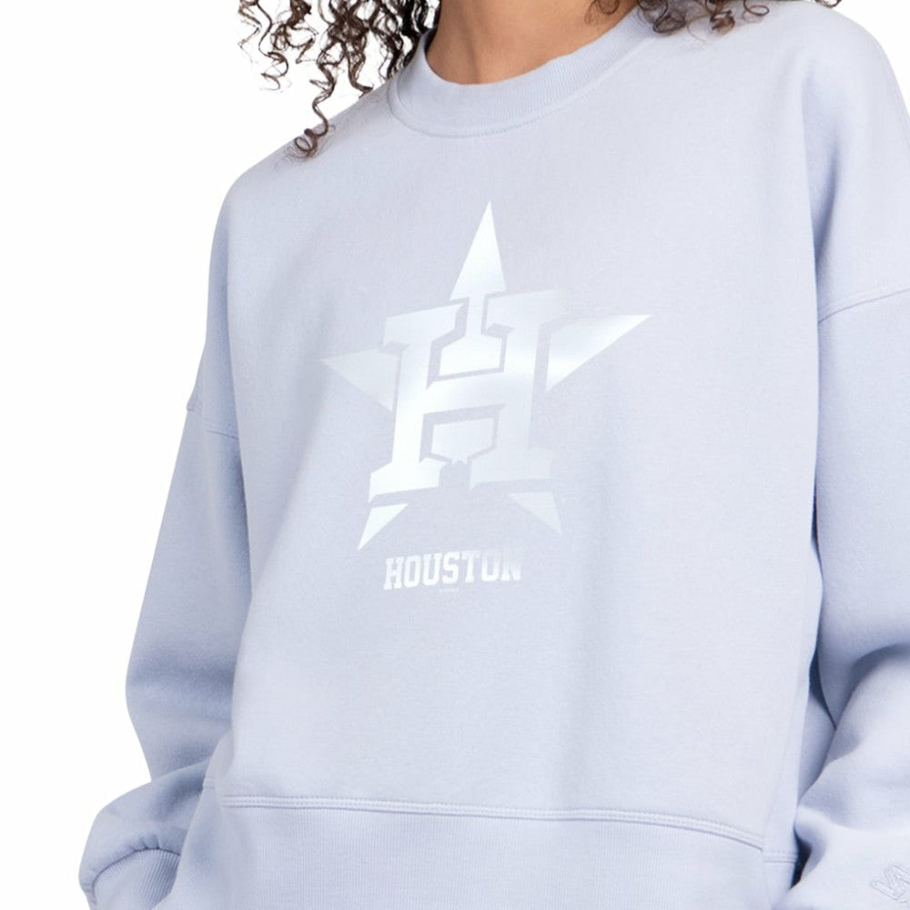 Houston Astros Starter Women's Pastels Boxy Fleece Sweatshirt - MLB Sweatshirts