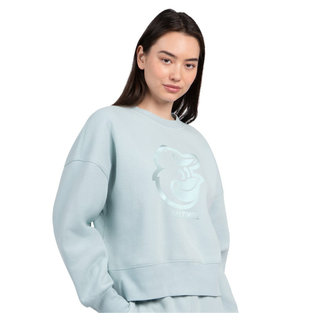 Baltimore Orioles Starter Women's Pastels Boxy Fleece Sweatshirt - MLB Sweatshirts