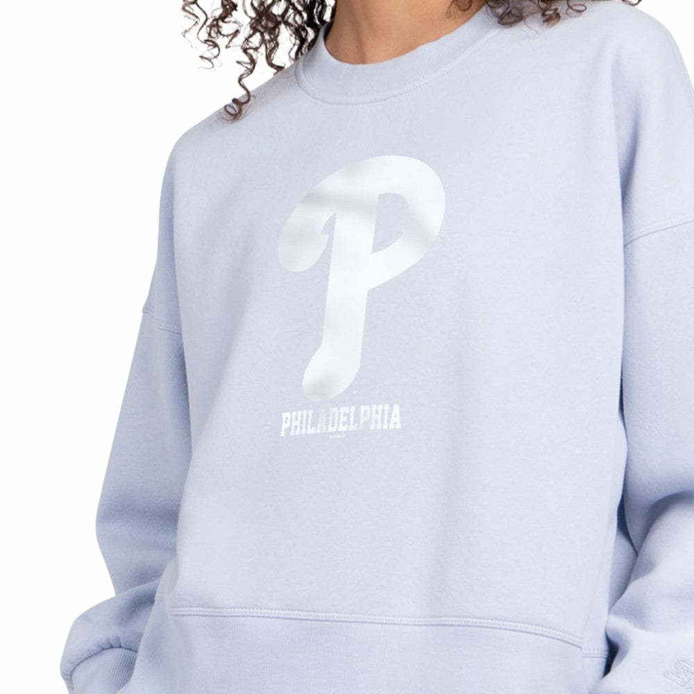 Philadelphia Phillies Starter Women's Pastels Boxy Fleece Sweatshirt - MLB Sweatshirts