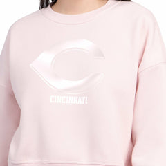 Cincinnati Reds Starter Women's Pastels Boxy Fleece Sweatshirt - MLB Sweatshirts