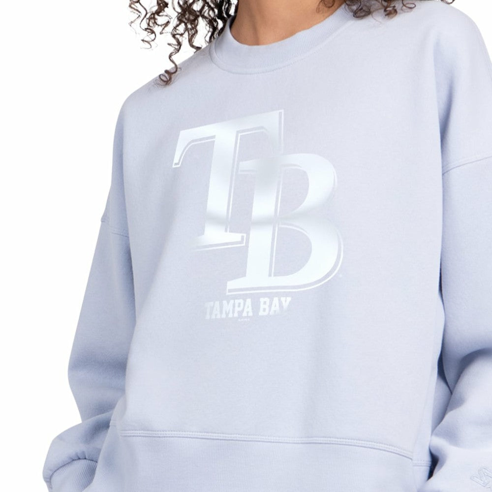 Tampa Bay Rays Starter Women's Pastels Boxy Fleece Sweatshirt - MLB Sweatshirts