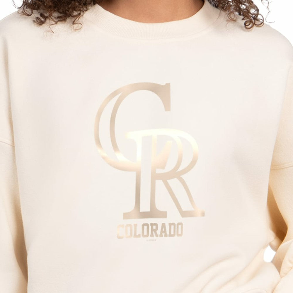 Colorado Rockies Starter Women's Pastels Boxy Fleece Sweatshirt - MLB Sweatshirts
