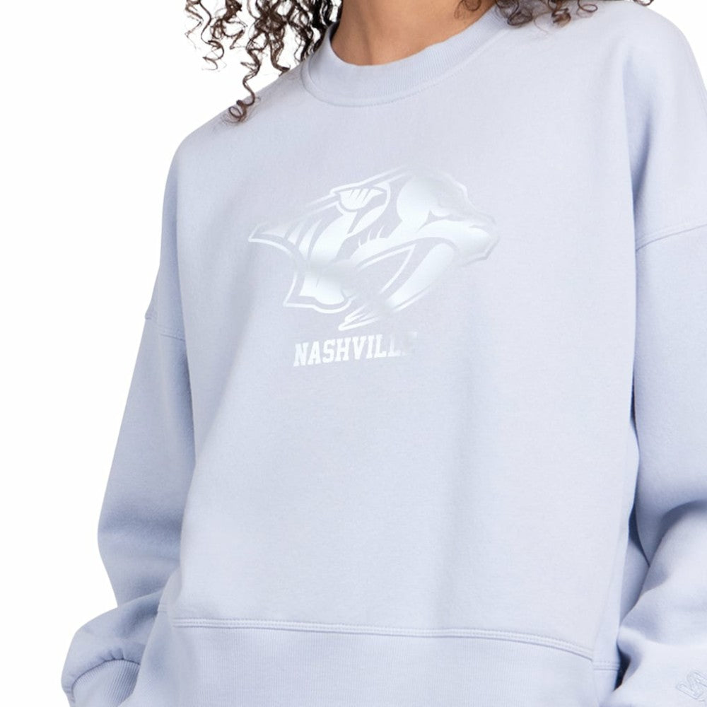Nashville Predators Starter Women's Boxy Cropped Sweatshirt -  NHL Sweatshirts