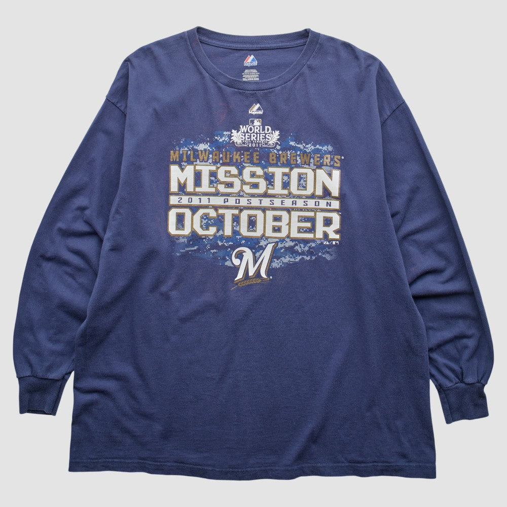 Milwaukee Brewers Majestic 2011 Long Sleeve T-Shirt - MLB T-shirts