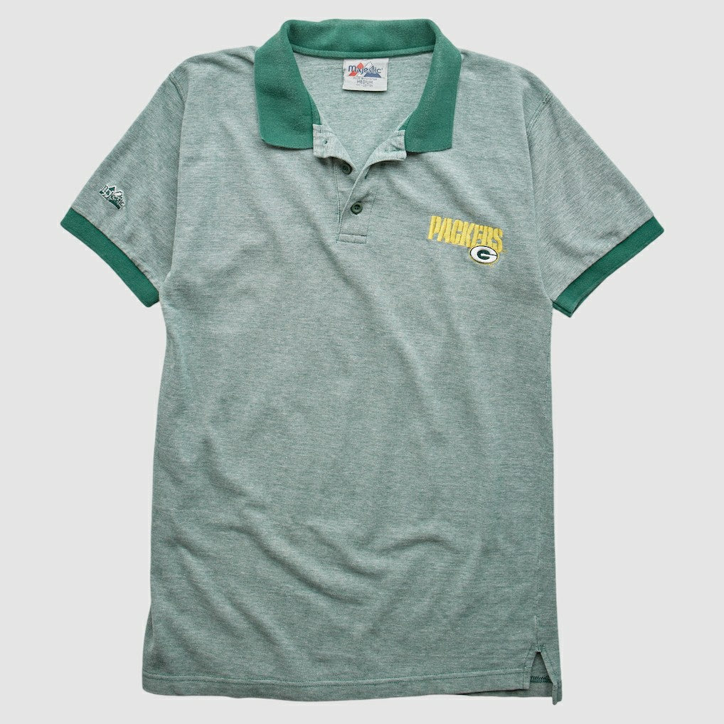 Green Bay Packers Majestic 90s Polo | NFL Sale