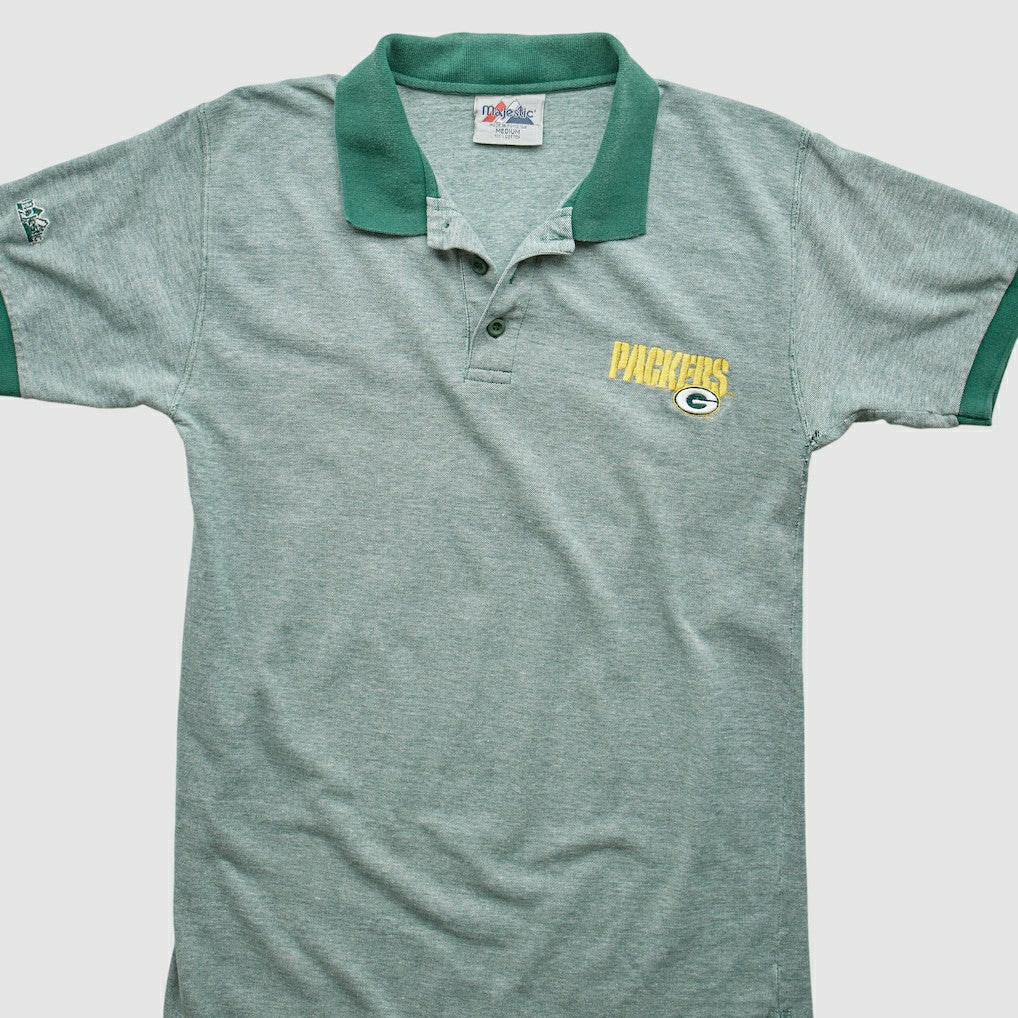 Green Bay Packers Majestic 90s Polo | NFL Sale