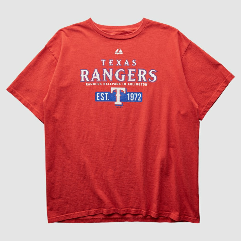 Texas Rangers Majestic 2000s T-Shirt - MLB T-shirts