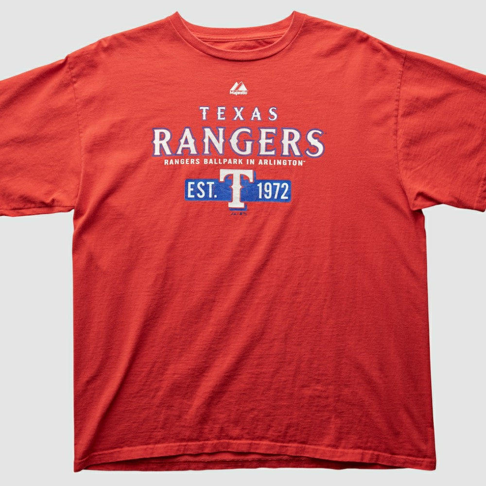 Texas Rangers Majestic 2000s T-Shirt - MLB T-shirts