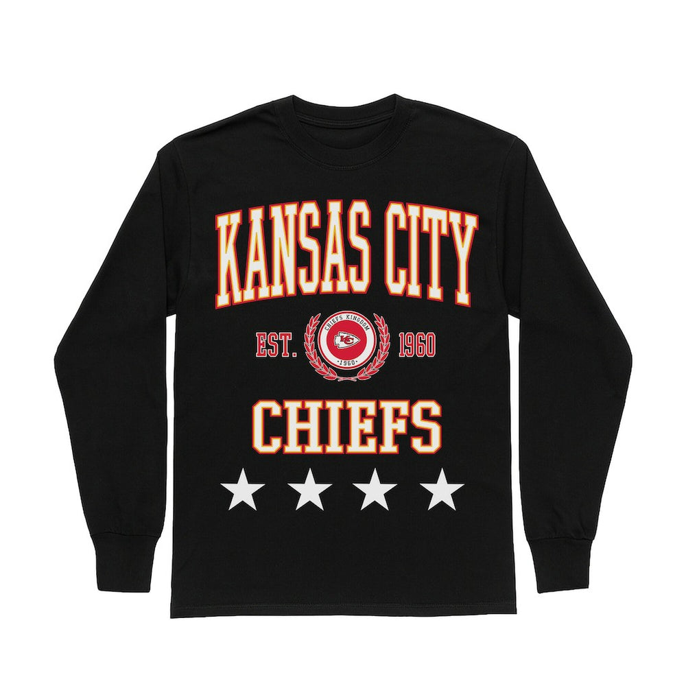 Kansas City Chiefs Gameday Couture Women's Oversized Everyday Star Long Sleeve T-Shirt | NFL Near me